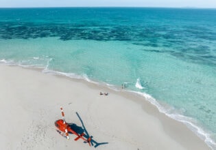 Nautilus Aviation on sand cay in great barrier reef