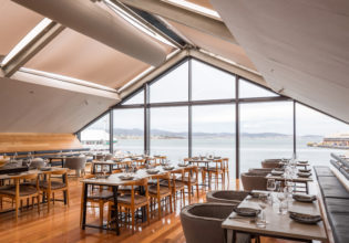 Interior of Aloft on Brooke Street Pier, Hobart