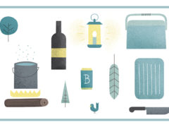 food eating camping relaxing