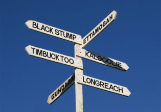Australia town signs