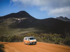 Hippie Camper in the outback