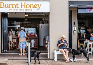 People wait to order at Burnt Honey in Copacabana Central Coast