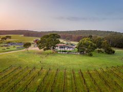 Aerial view of False Cape Wines in Kangaroo Island, South Australia
