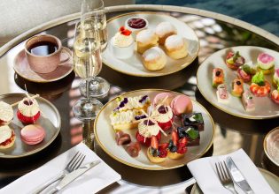 an array of desserts on the table at Chapter & Verse Bar and Lounge at JW Marriott