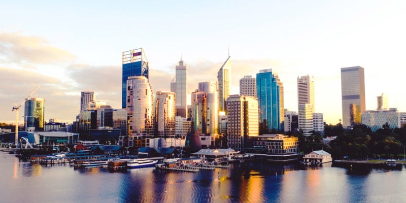 The Perth city skyline