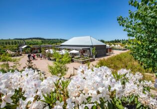 visitors enjoying the scenic grounds of Mayfield Gardens, Oberon