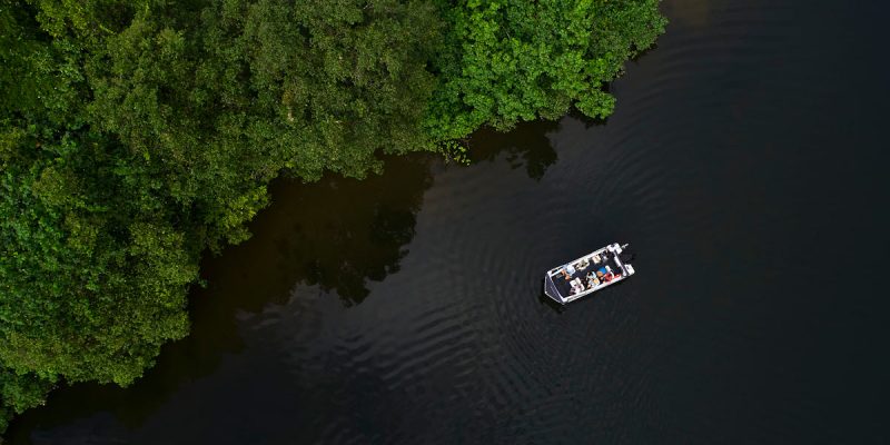 Aerial view of Daintree Boatman Wildlife Cruises. (Image: Tourism and Events Queensland)