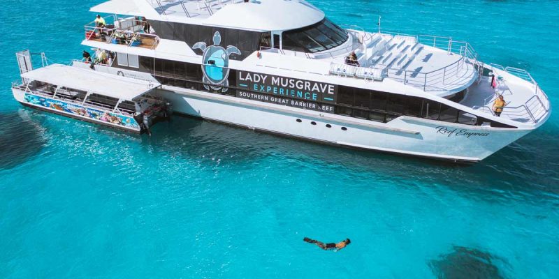 reef cruise moored at the reef