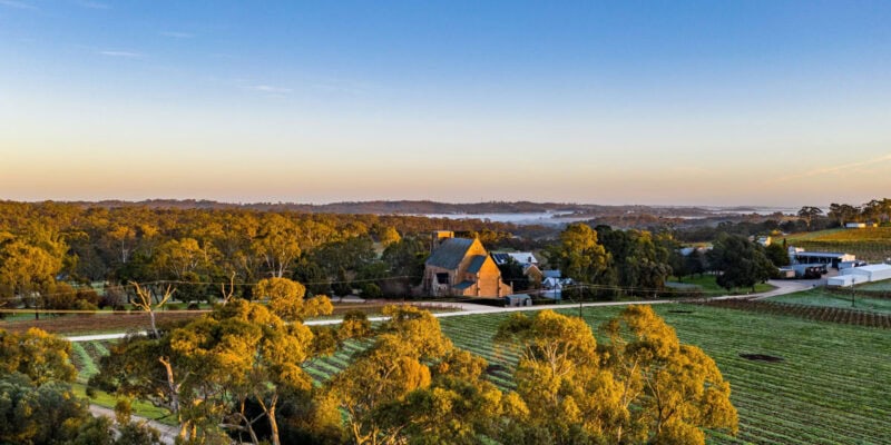 an aerial view of Sevenhill Cellars