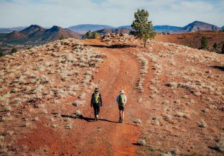 an aerial view of two people during an Arkaba Walk