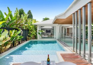 the pool deck at Belle Escapes Cairns