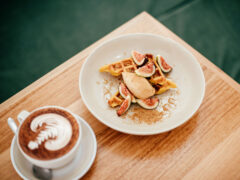 a cup of coffee and food at Black Drop, Pottsville