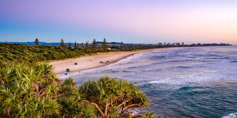 scenic coastal views from Fingal Head at sunrise