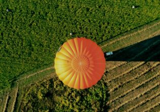 a top view of a hot air balloon in Cairns