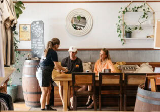 the cafe interior of Beachhouse Café