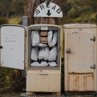 The Bruny Island Baker roadside fridge