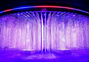 Connection light installation at Vivid Sydney 2024