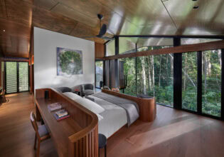 Views from the bedroom of the Daintree Pavilion