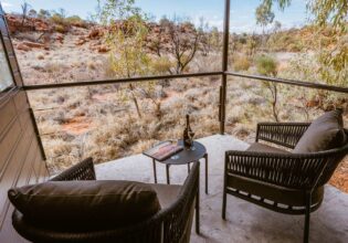 The private deck attached to the Deluxe Suites at Discovery Parks - Kings Canyon