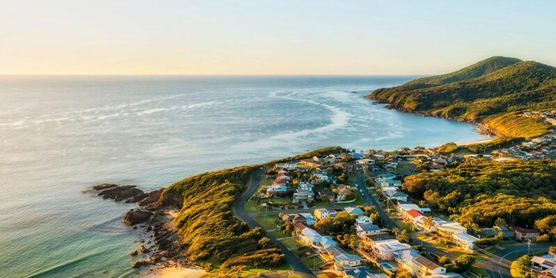 Aerial view of Foster on Barrington Coast