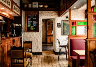 the vintage interior of Irish Murphy’s, Hobart, Tas