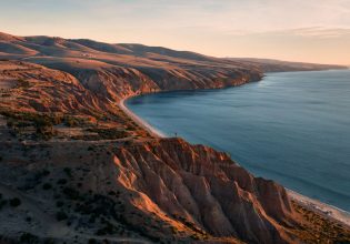 Drone shot over Sellicks Hill at Sellicks Beach