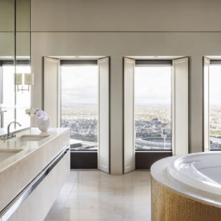 the bathroom with a private tub at Sofitel Imperial Suite