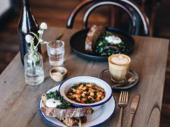 The Boston's house made smoked baked beans