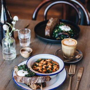The Boston's house made smoked baked beans