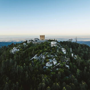 The Keep in Tasmania aerial shot