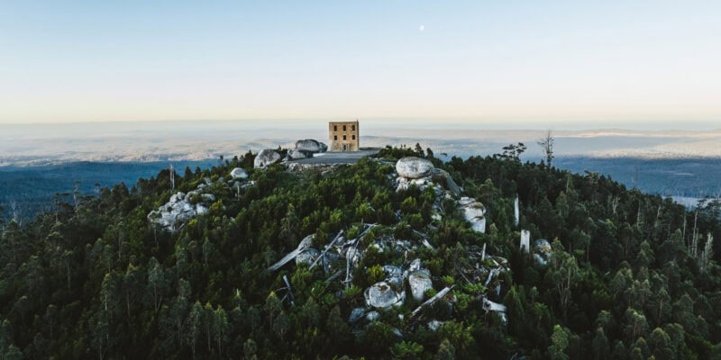The Keep in Tasmania aerial shot