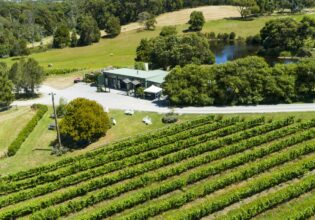 Aerial shot of Waratah Hills Vineyard