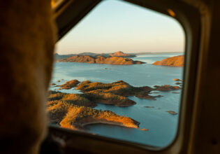 flying over Horizontal Falls in a seaplane