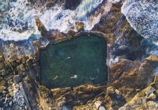 Aerial view of Mahon Rock Pool