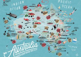 100 Ways to holiday here map - Mike Rossi