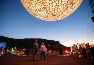 Couple at Parrtjima, NT