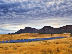 Solar panels in Flinders Ranges National Park SA