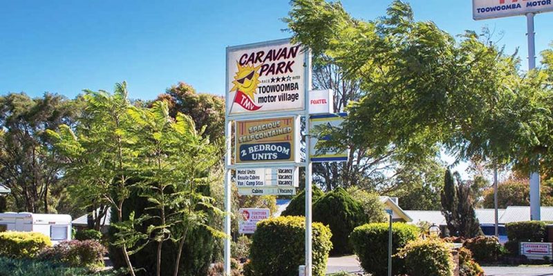 Toowoomba caravan park exterior